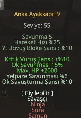 SÜPER ELİT +9 ANKA HEM SÜRGÜNLÜK HEM KATAKOMPLUK