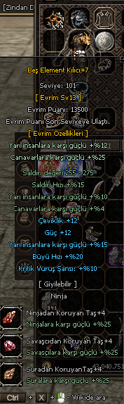 SATILIK NINJA ITEMLERI