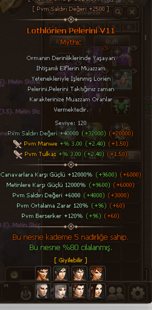 LOTHLORİEN PELERİNİ V11