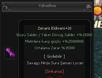 + 20  ZENARİS  ELDİVENİ  SON  DÖNÜŞÜM