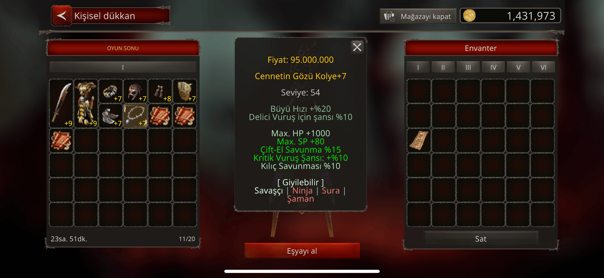64 lvl savaşçı hava g