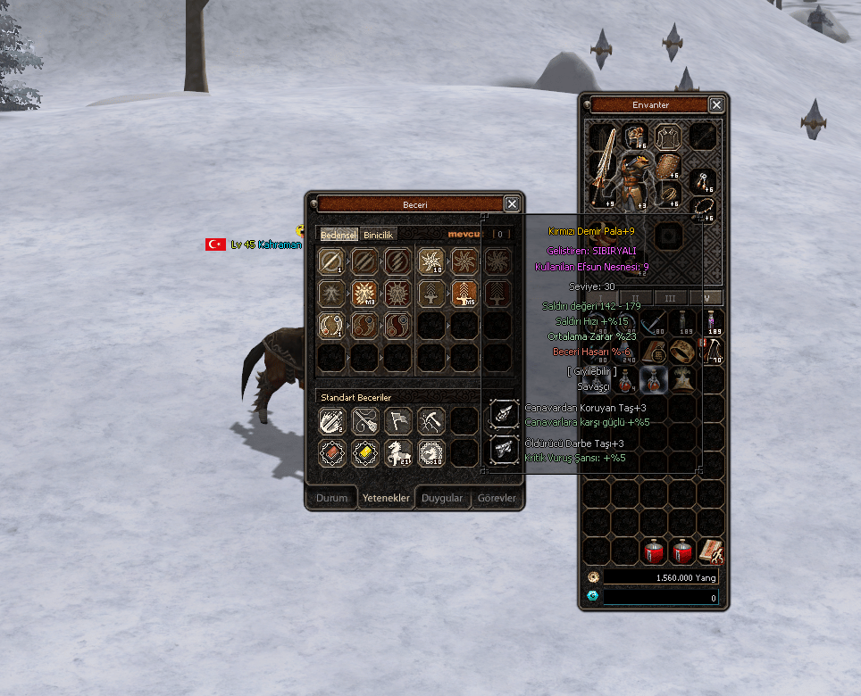45 LVL BEDO ŞEBO DOLU +9 KDP Lİ 45 ŞAMAN EVLİ 2 HESAP UYGUN FİYAT