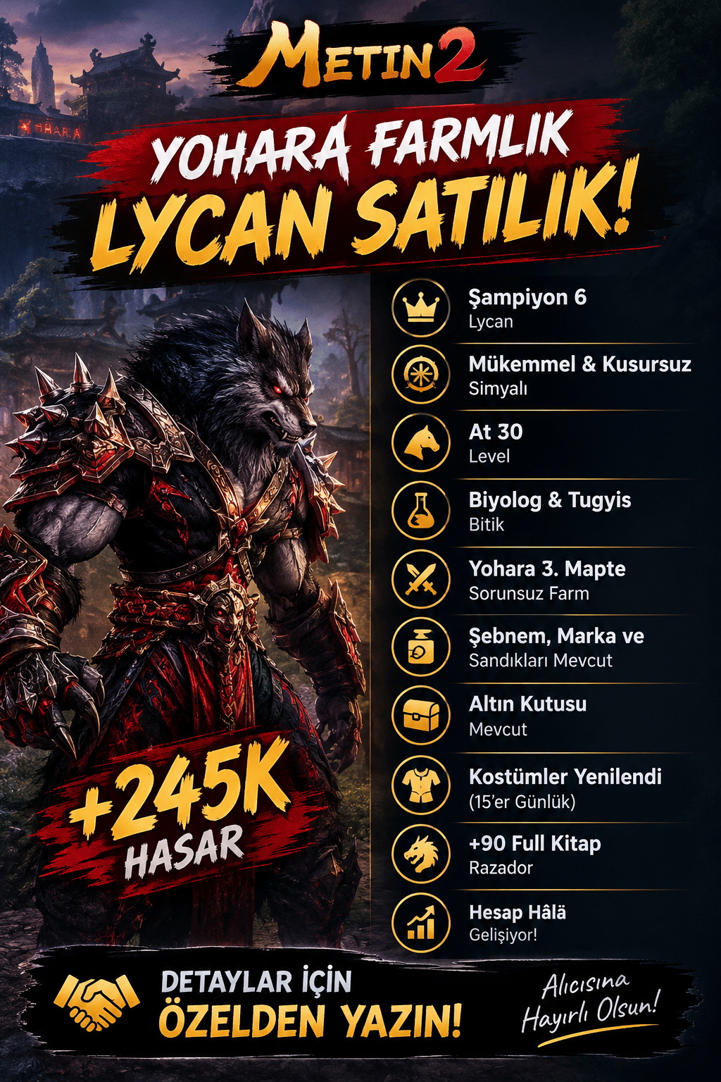+260K HASAR ŞAMPİYON 7 LYCAN