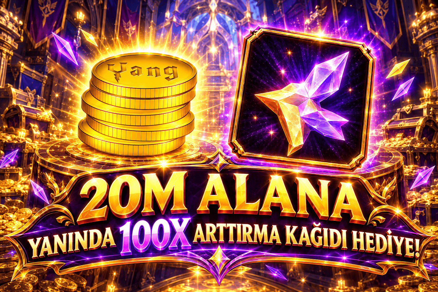 20M - 600TL YANINDA 100X ARTTIRMA KAĞIDI HEDİYE! (1M = 30TL)