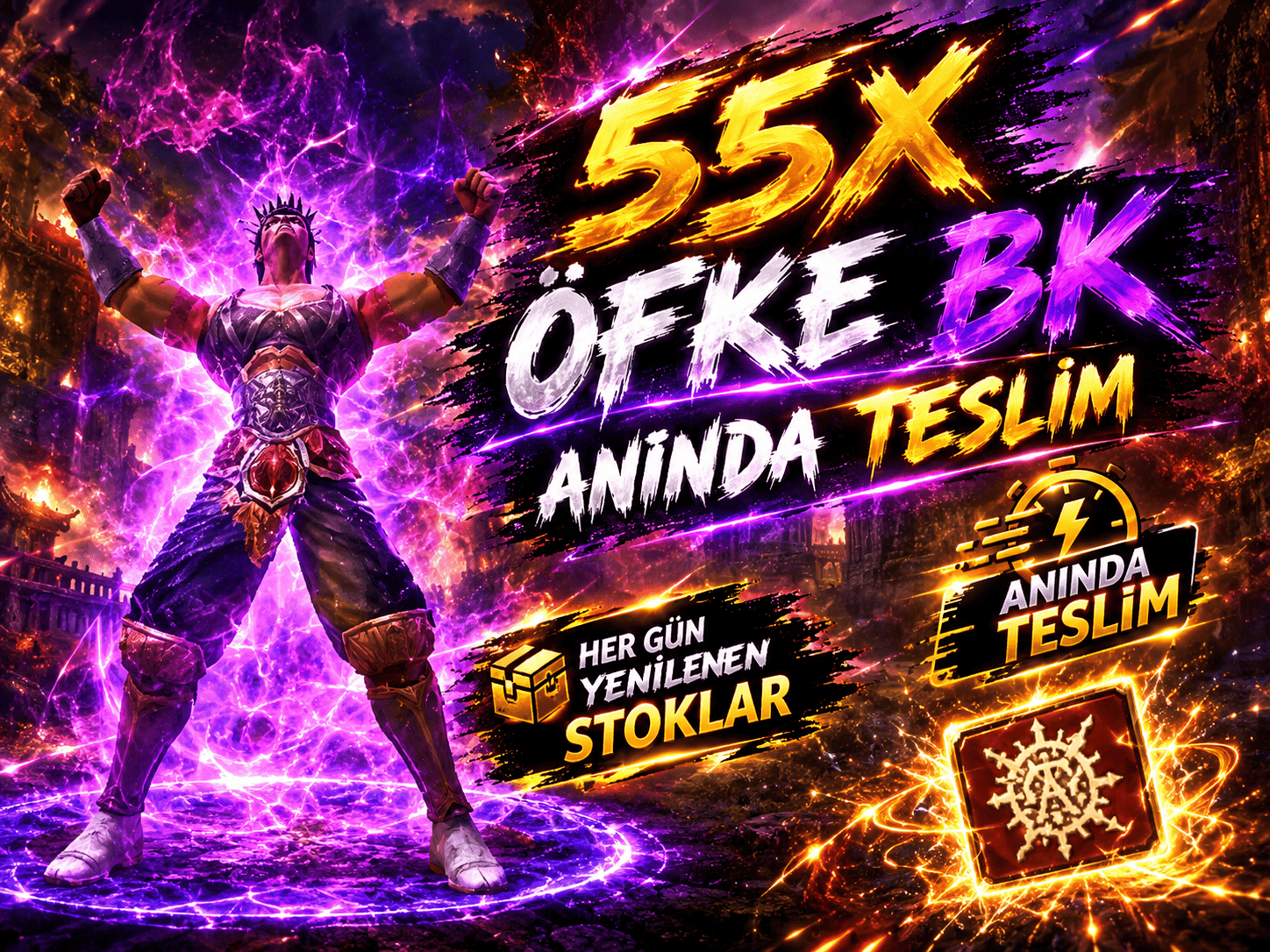 55X ÖFKE BK ANINDA TESLİM