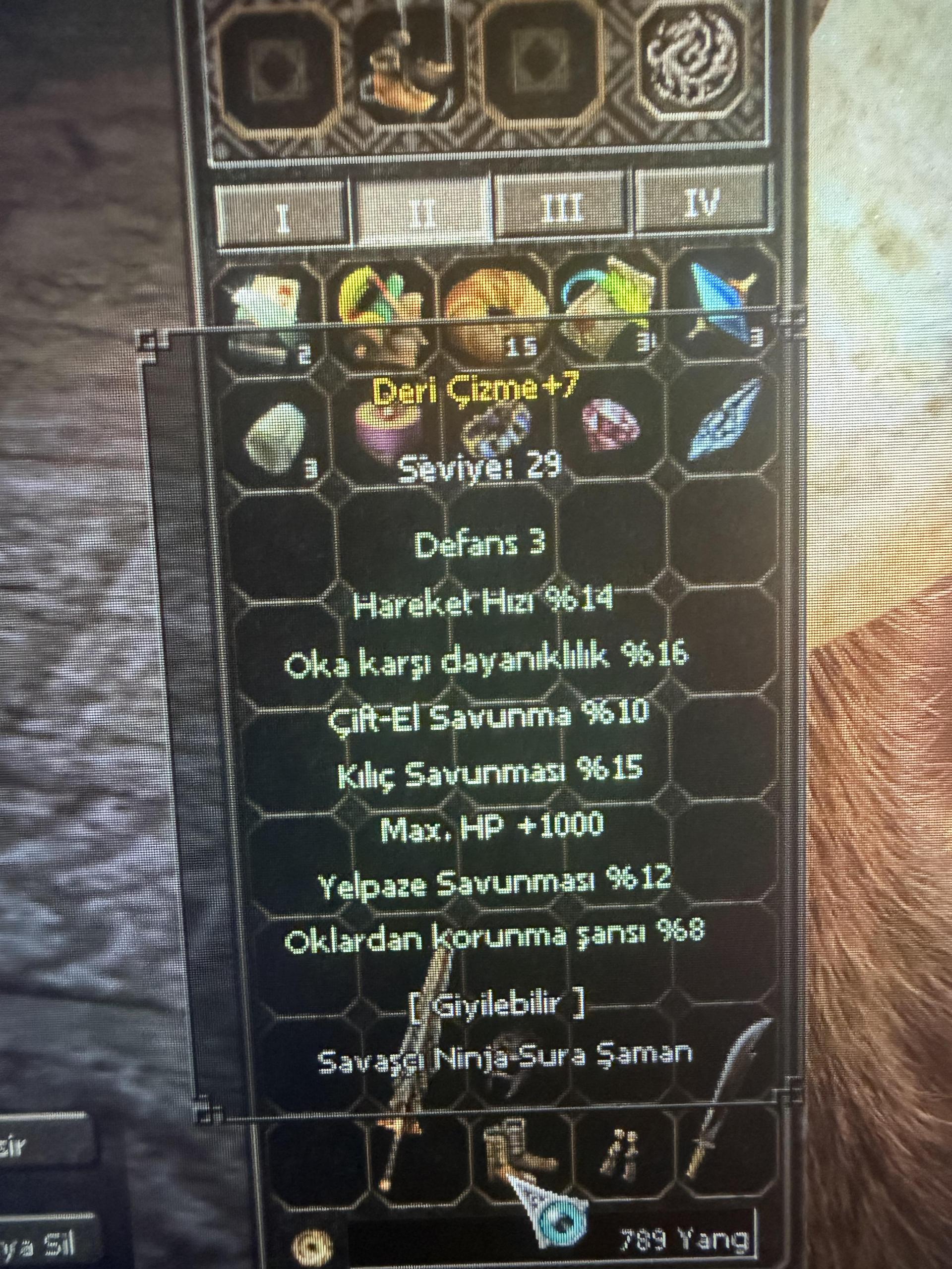 +7 DERİ ÇİZME 15 KILIÇ 10 ÇİFTEL 1K HP