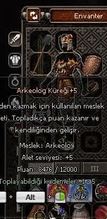 +5 MADEN ARKEOLOG KÜREĞİ 8500 PUAN KAZMA