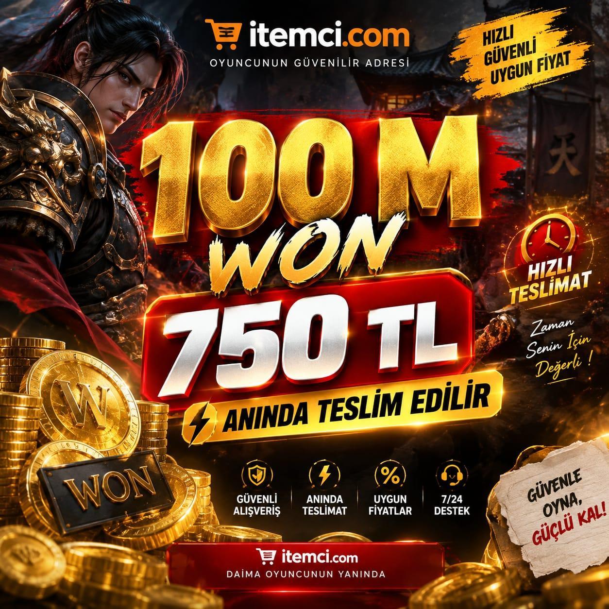 100 M 750 TL ANINDA TESLİM EDİLİR
