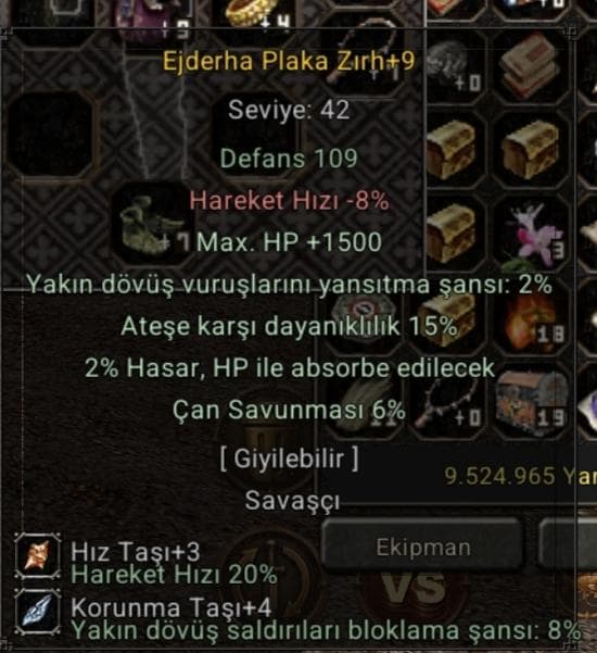 60 level full dolu bedensel