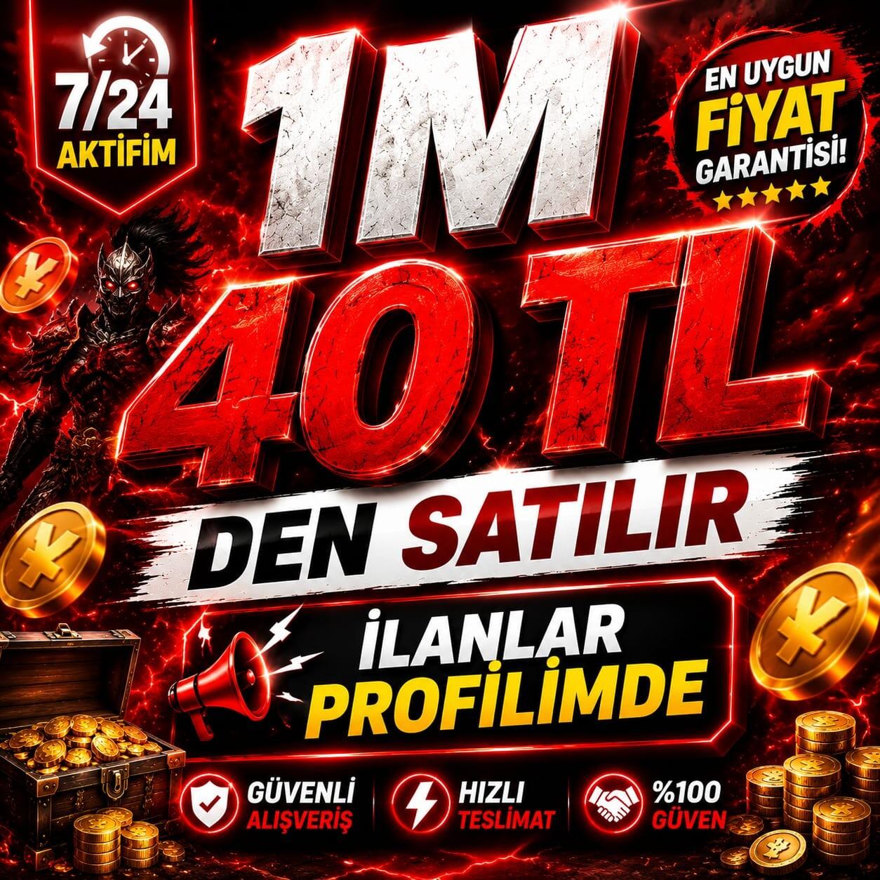 30 M YANG 1 M 38 TLDEN İLAN PROFİLİMDE 7/24 TESLİMAT