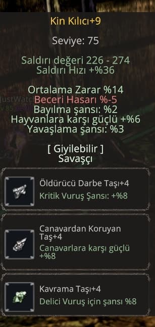 9 KİN KILICI 4taş