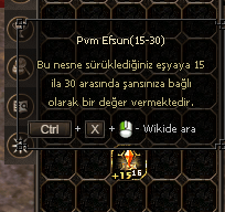 16 adet 15-30'LUK PVM EFSUN