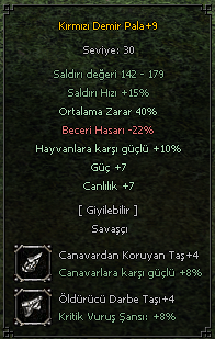 +9 KDP 40ort Güçlü +4 taşlı ANINDA TESLİM