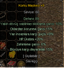 ELİT KORKU MASKESİ .
