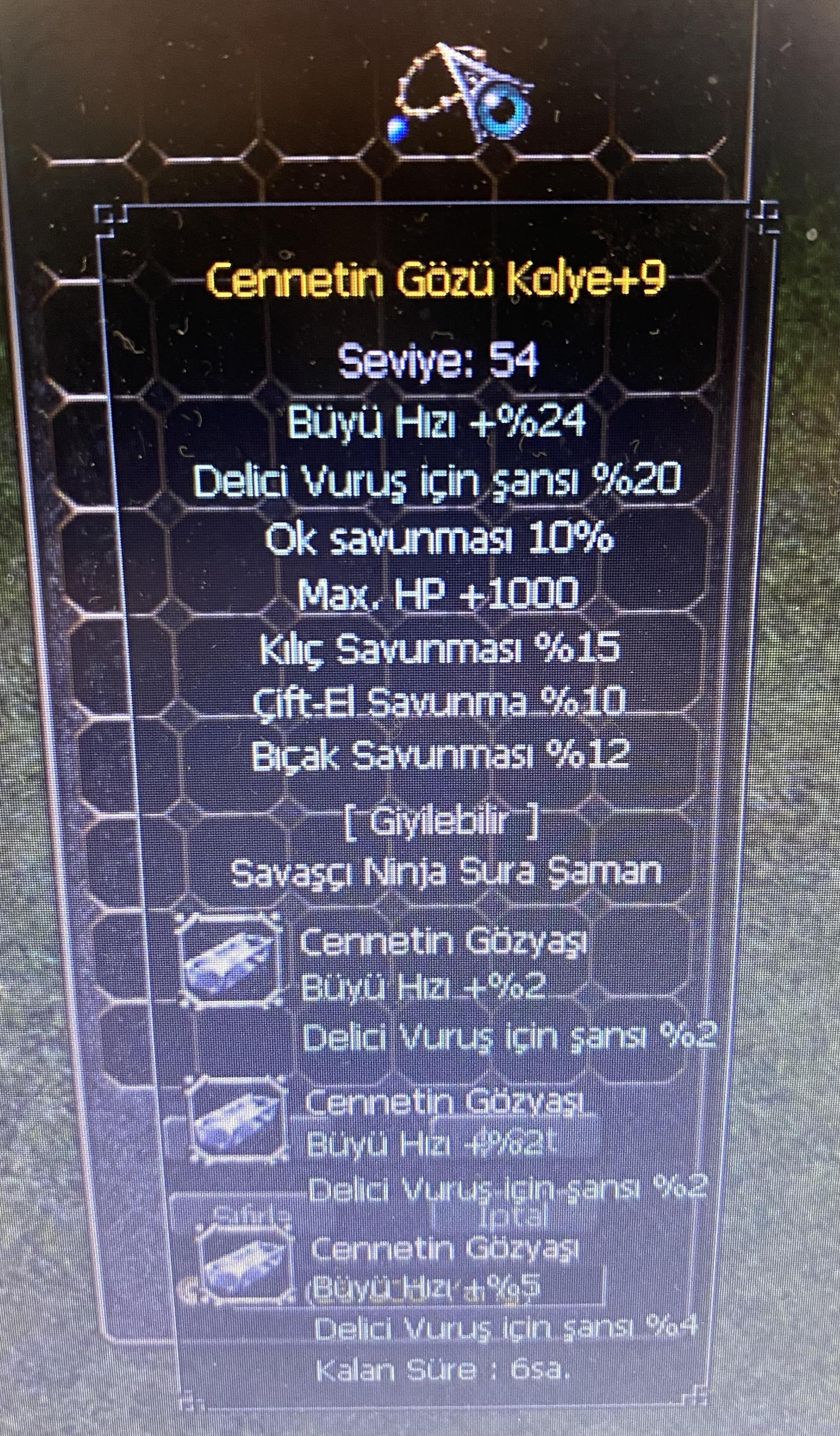 +9 CENNET KOLYE HP-KILIÇ-BIÇK-ÇİFTL-OK