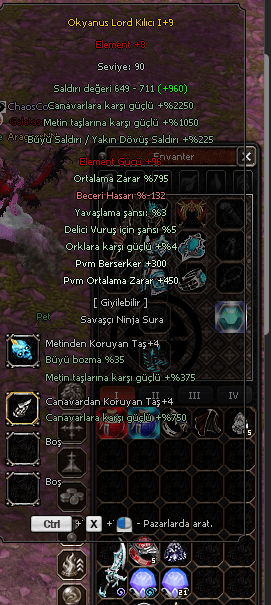 +9 OKYANUS LORD KILICI 300-600 PVM Lİ TAŞLI