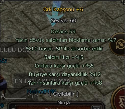 Ork Kapşonu/Ninja Kaskı