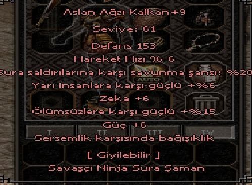 GÜÇ ZEKA SERSEM ÖLÜMSÜZ +9 ASLAN AĞZI P6