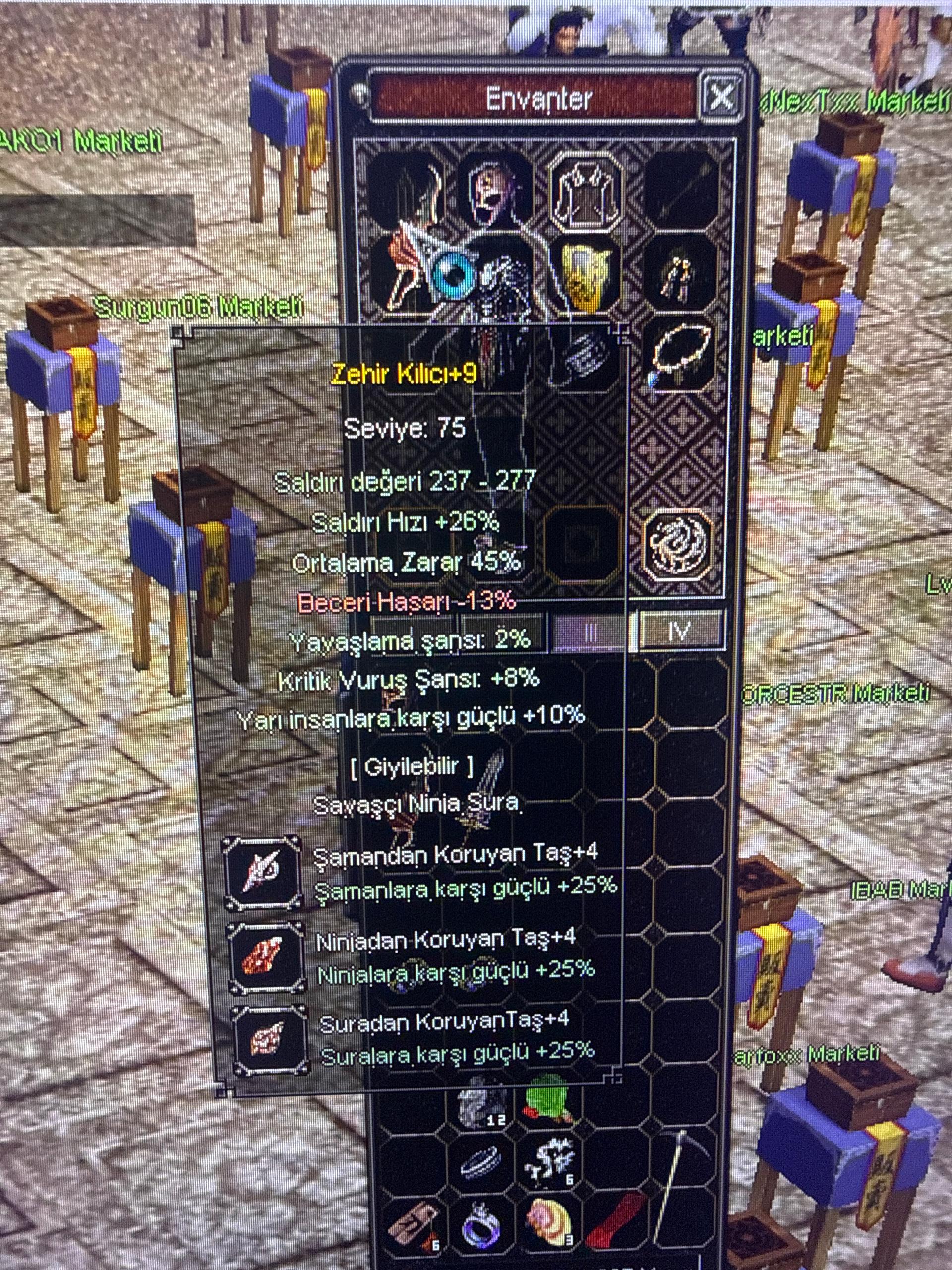 ZEHİR KILICI 45 ort 10 yarı 8 KİRİTİK