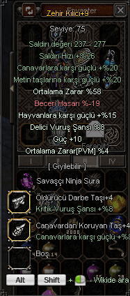 +9 ELİT ZEHİR KILICI TEKLİF