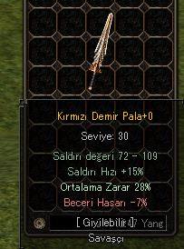28 Ortalama KDP seri teklif Kırmızı demir pala