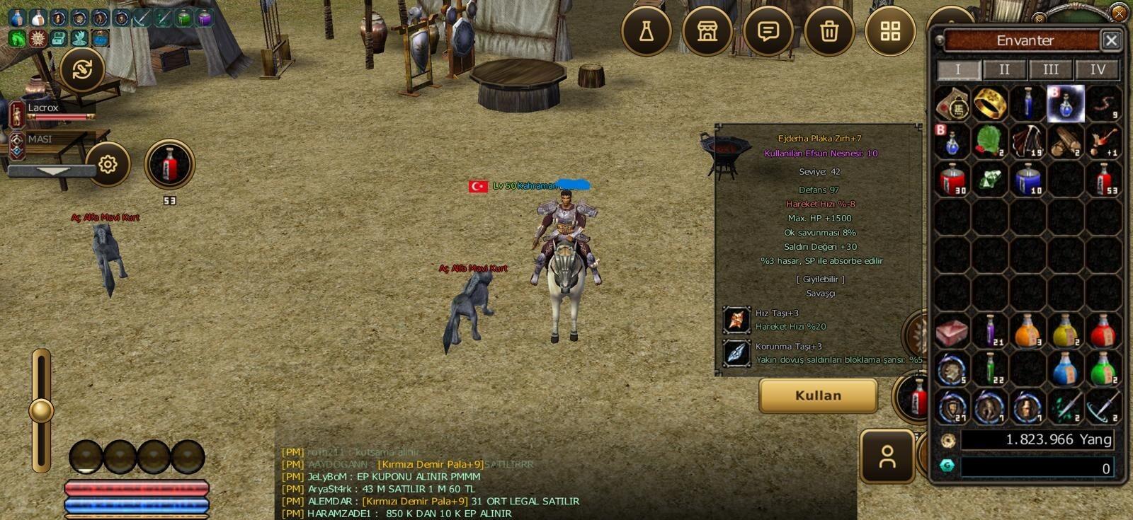 50LVL KELEPİR SAVAŞÇI UYGUN FİYAT