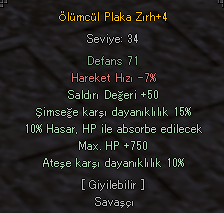 Göz Bebeği Full Efsun Ölümcül Plaka Zırh <3