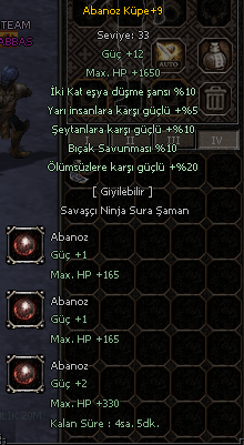 +9 ABANOZ KÜPE