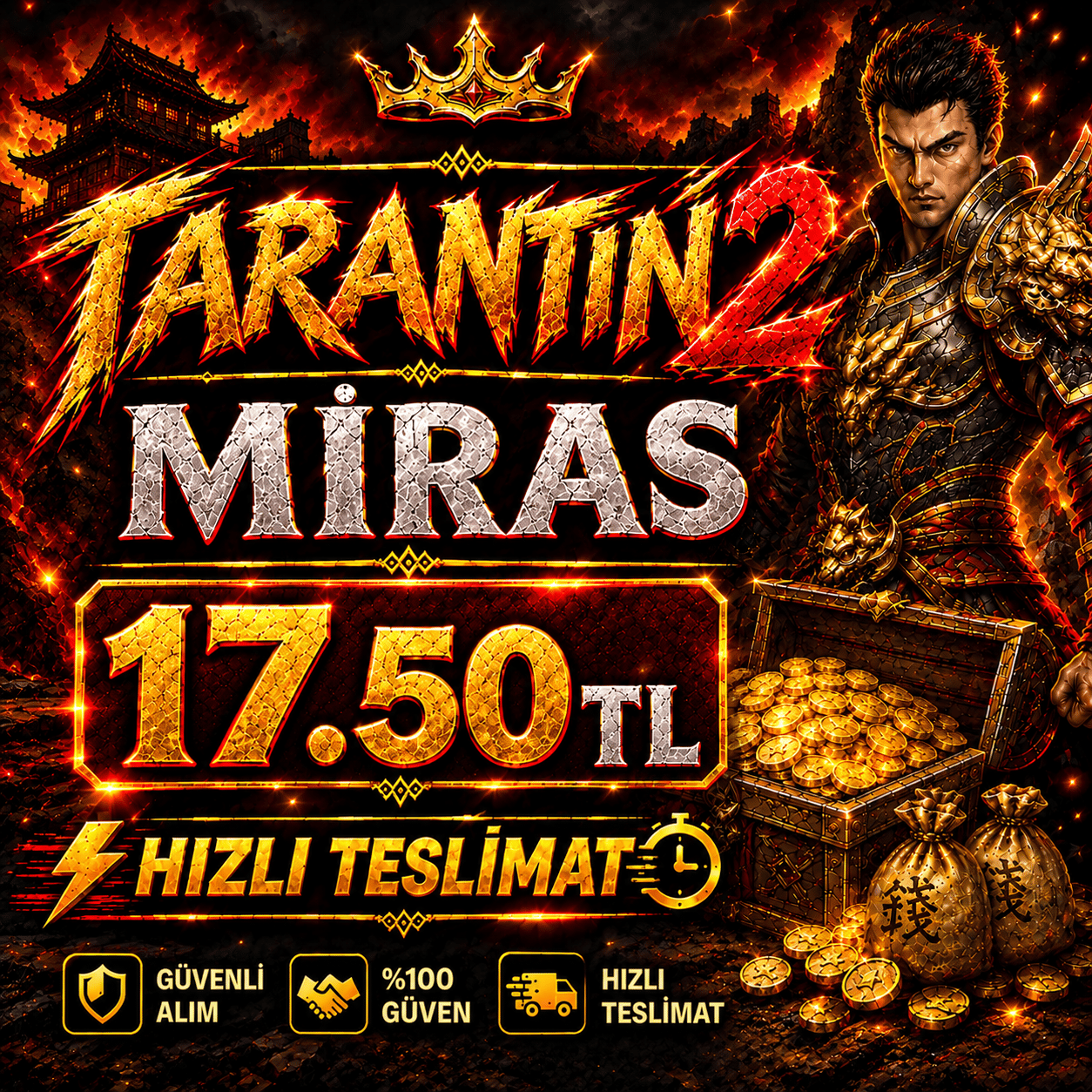 1 M 17.5 TL - 100 M 1.750 TL (MESAJ GELDİĞİ AN TESLİM)