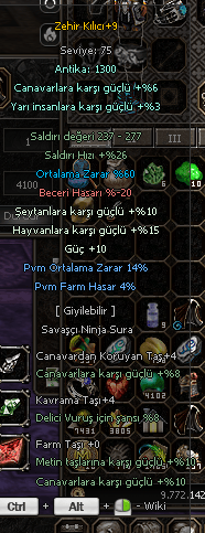 60 ort 10 güç zehir +9