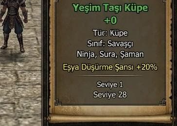 20 eşya düşürme tek efsun yeşim küpe