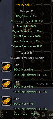 ELİT ALTIN KOLYE - 3 SAV HP TEKLİF ALINIR TAKASDA VAR