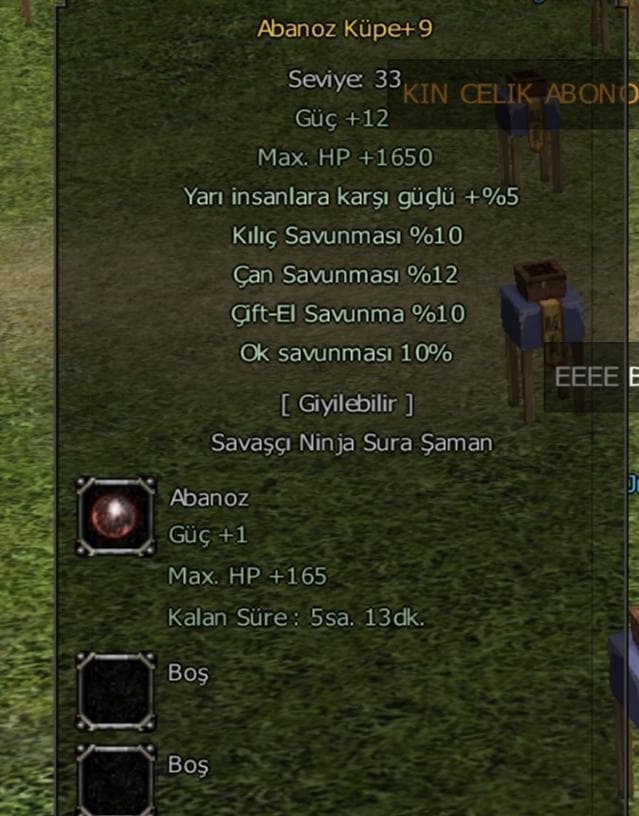 Ws lik +9 5 efsun Abonoz