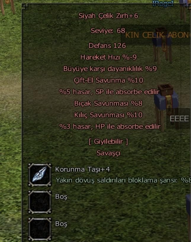 +6 Siyah Çelik 5 Efsun Bedava