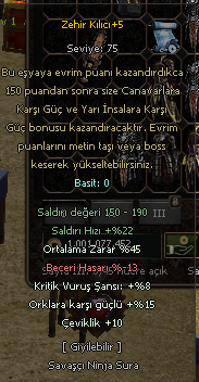 ZEHİR KALICI +5 45 ORT