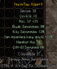 ELİT WSLİK YEŞİMTAŞI KÜPE !! 10 YARI 24 KEMİK SAVUNMA !!