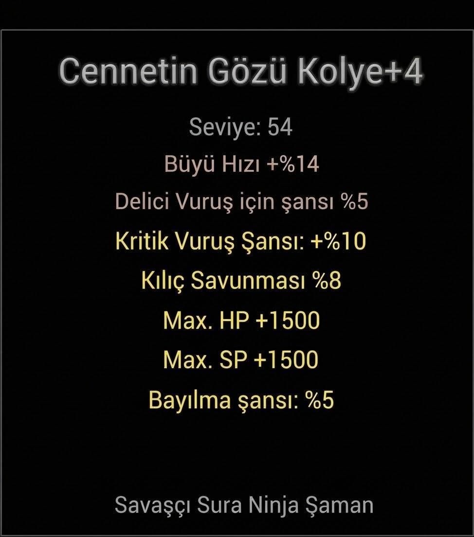 Cennetin Gözü Kolye