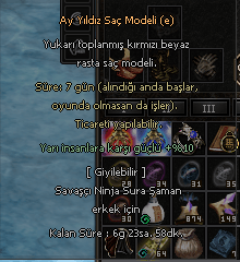 AY YILDIZ SAÇ STİLİ (E)