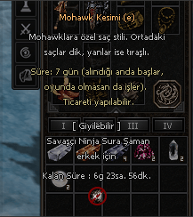 MOHAWK KESİMİ (E)