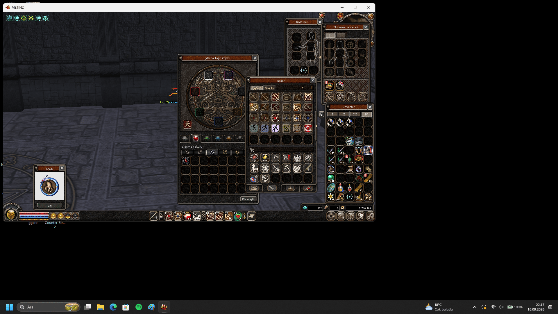 105 LYCAN  5 ID SAFİR GİRER PORKİ AURA 4 ENVANTER ACIK  5 P