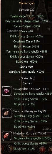 EW ŞAMAN SILAH VE ZIRH 3X +9 TAŞLILAR WSLIKLERR