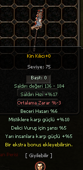 KİN KILICI SATILIR SV DE TEK MESAJ AT ANLAŞALIM