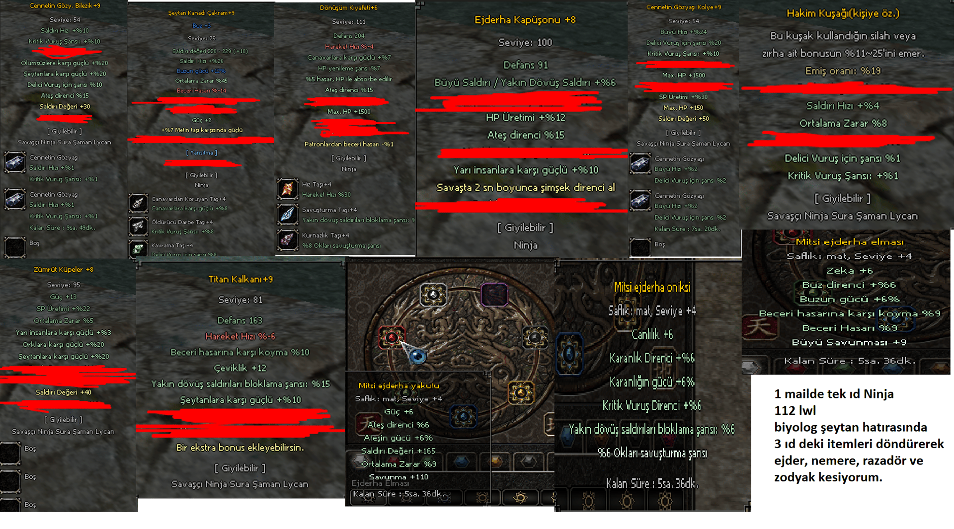 Bu fiyata yok 2 şamp + 112 ninja + 101 savaşçı