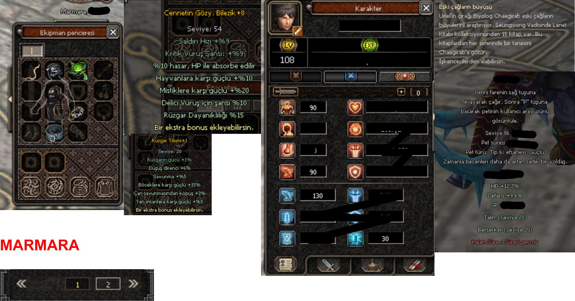 Bagja 88 Marmara 108 10 yan karakterli ninja 72w ile beraber