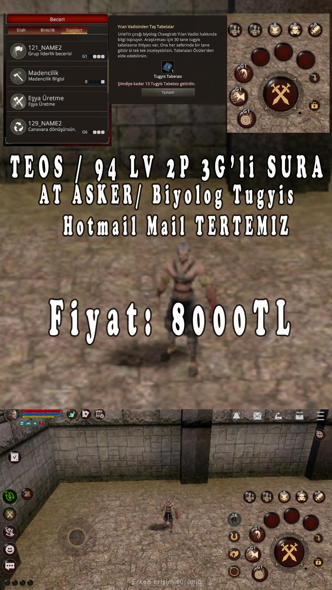 TEOS 2P 3G 94 LV SURA TERTEMİZ HOTMAİL MAİL ALICIYA HAYIRLI OLSUN