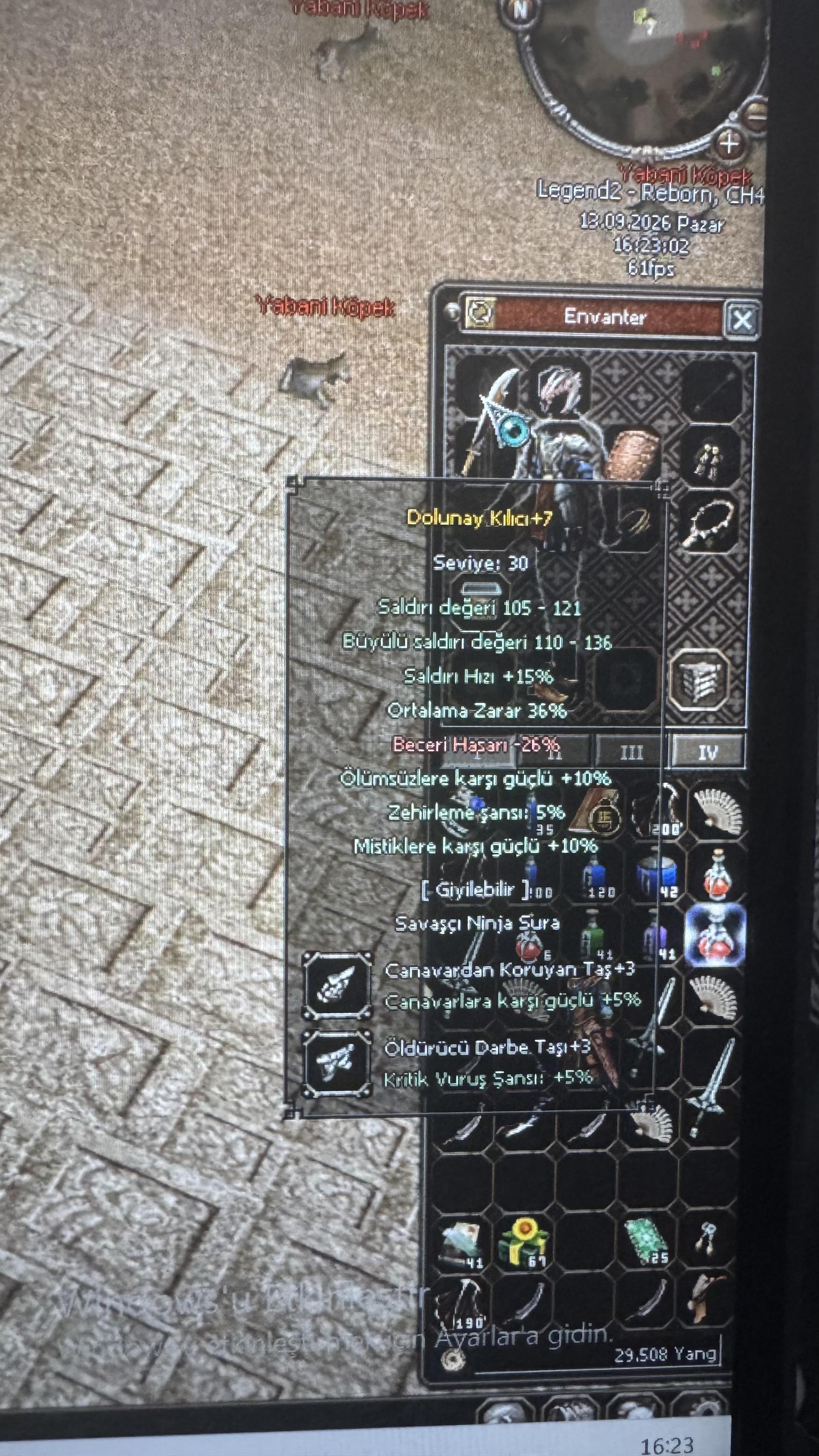 47LVL 1P BÜYÜLÜ AT 21 lvl SURA itemli