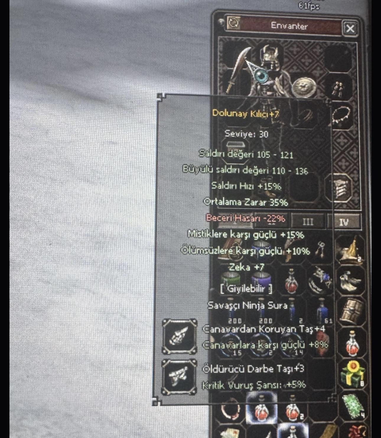 63LVL AT 30 SKİL 1P İTEMLİ BÜYÜLÜ SURA UYGUNA
