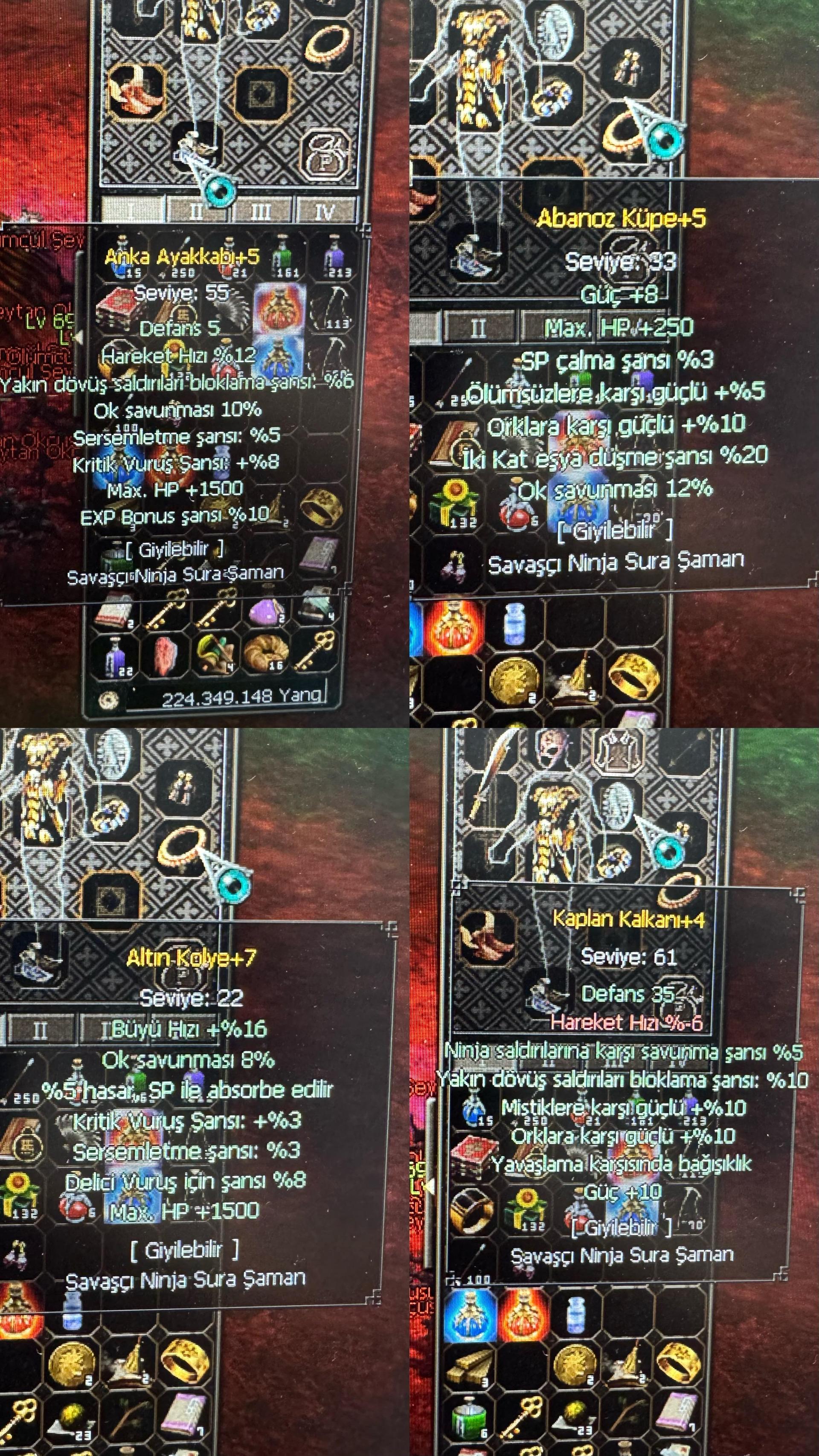 71LVL EXP %86da canavar p itemli bedensel