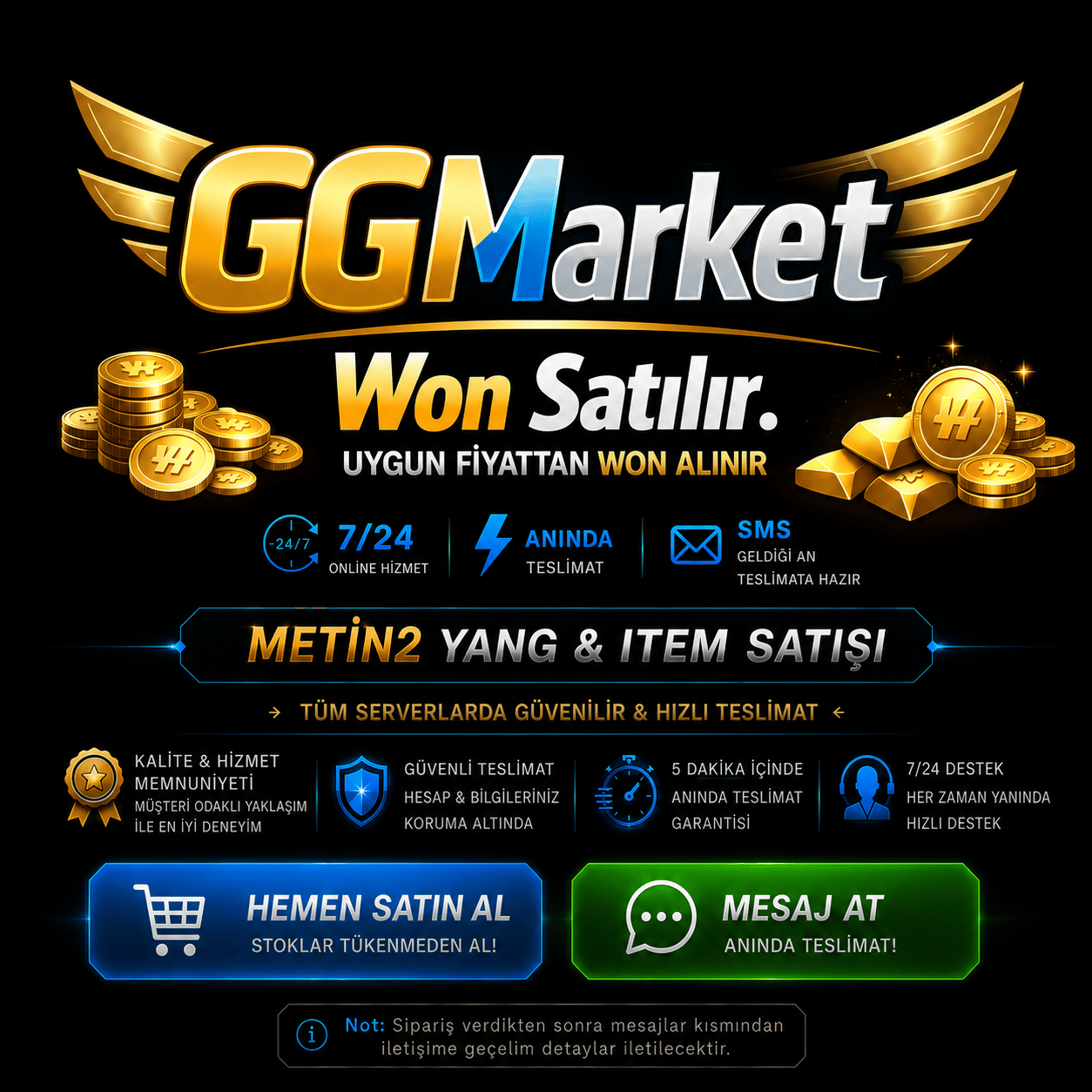 74 WON 650 TL BİRİM 8.75 ANINDA TESLIM
