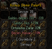 KIRMIZI DEMİR PALA 32 ORT